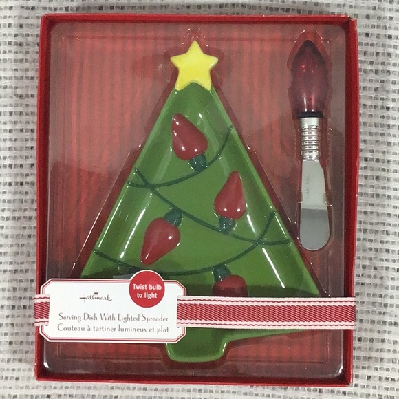Hallmark Christmas Tree Dish w Lighted Spreader - Picture 1 of 8